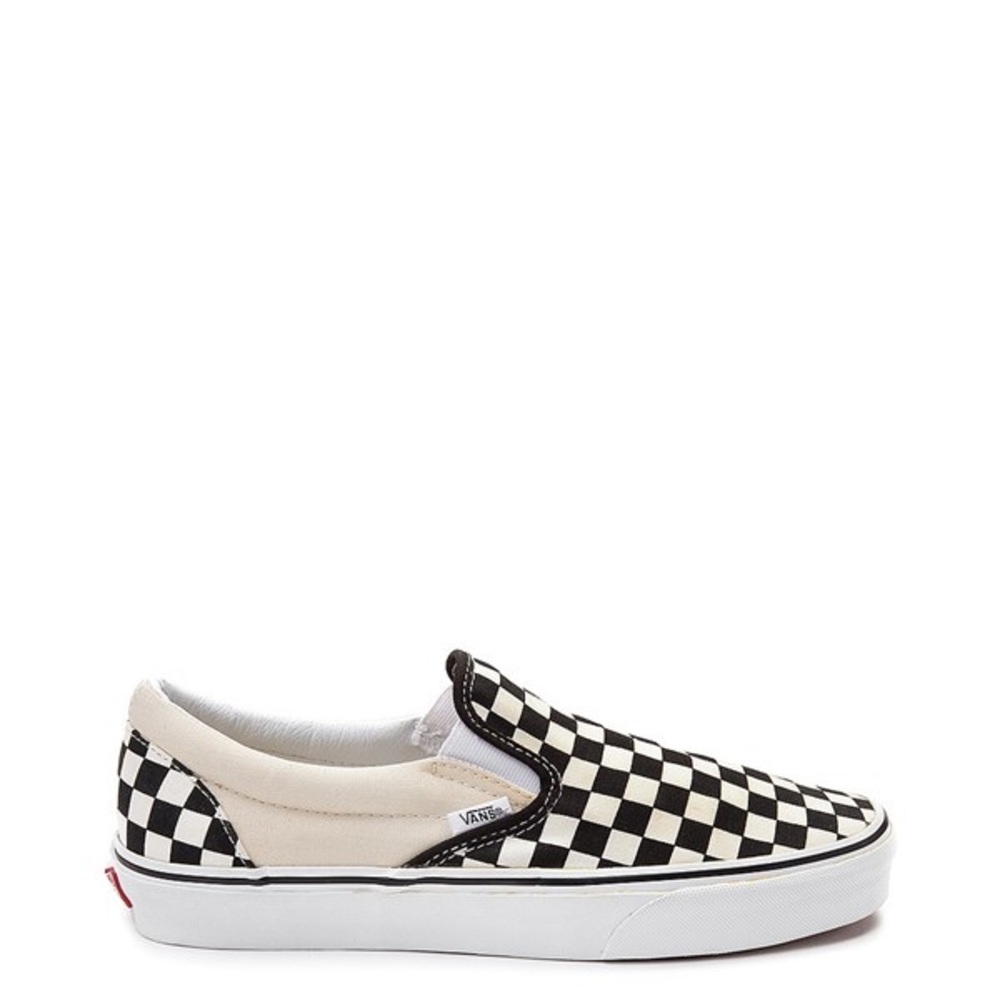 Vans Slip On Checkerboard Skate Shoe Black White size 6.5